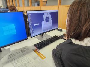3DCADの実習の様子